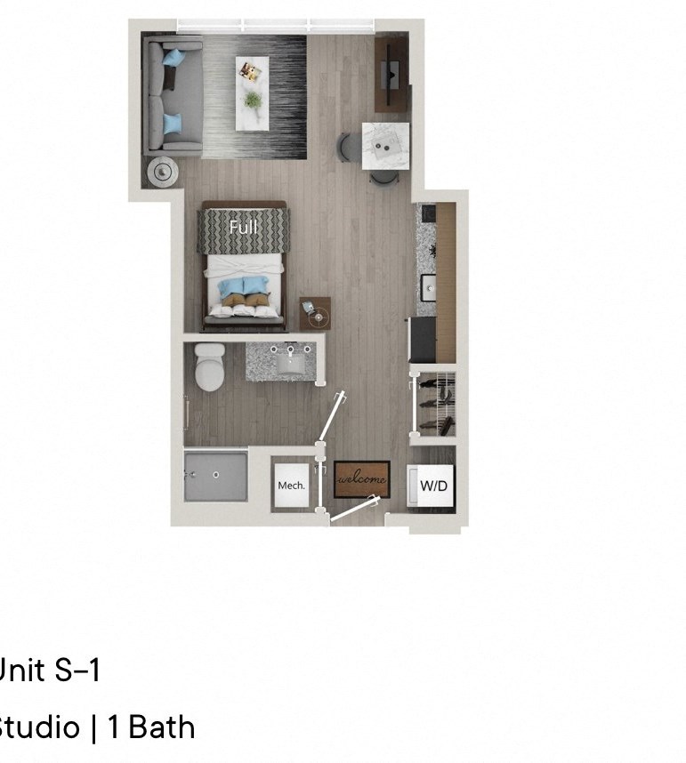 Studio 1 Bath